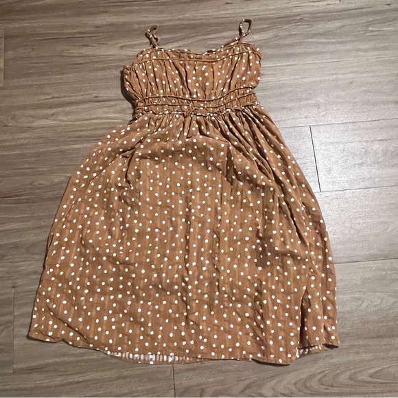 ☀️2/$22☀️ Maurice’s Brown and White Polka Dot Dress - Picture 5 of 8